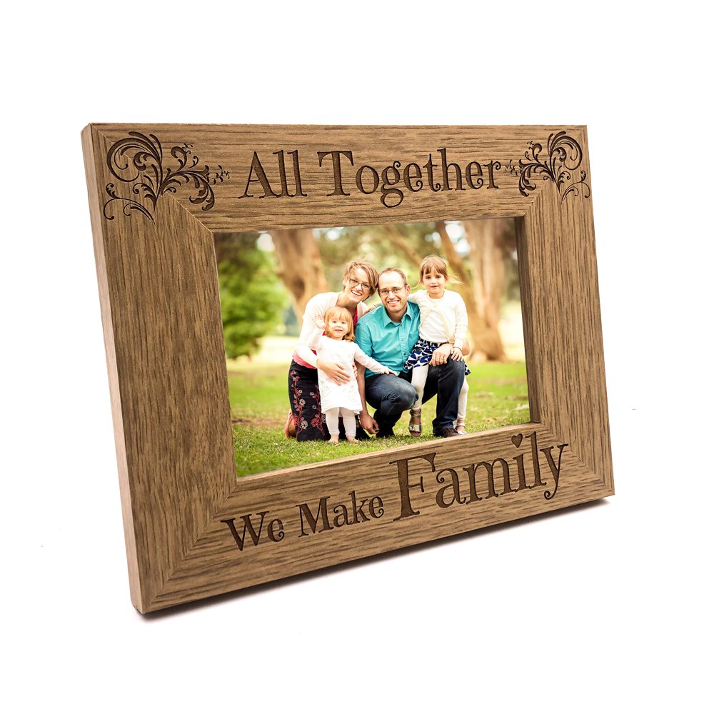 All Together We Make Family Wooden Photo Frame Gift (8 x 10 Inch)