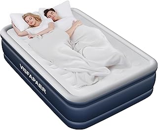 Air Mattress Full Size with Built-in Electric Pump, Inflatable Blow-up Mattress Durable Air Bed for Camping, Home Guests &amp;...