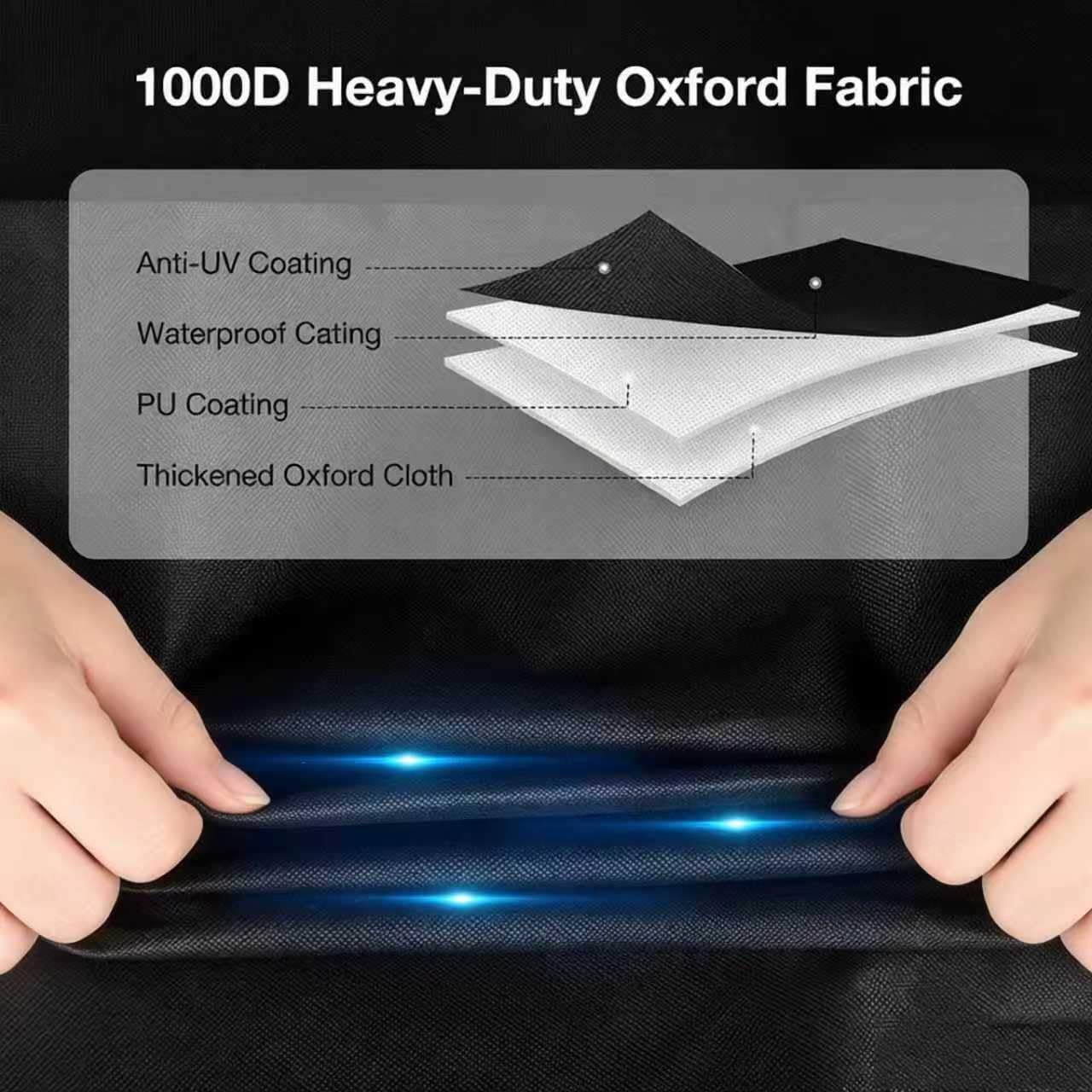 42 Inch Dog Crate Cover for Heavy Duty Dog Cages 900D Oxford Fabric Insulated Dog Kennel Cover UV-Resistant Chewproof Soundproof Windproof Rainproof Fit for Wire Dog Cage (Not Include Cage)