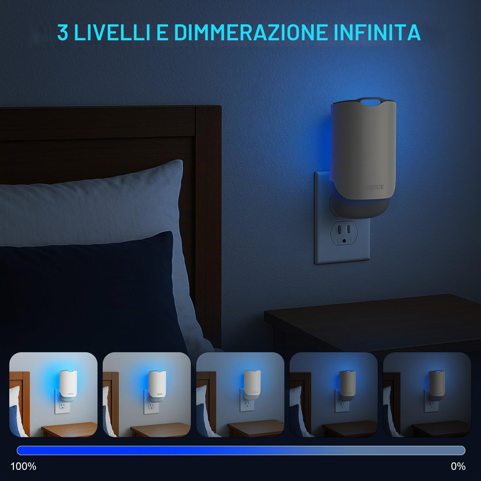 Trappola per Mosche, Antizanzare Volanti Plug-in, Trappole per Mosche da Interni, Lampada Antizanzare UV con Adesivo, Trappola per Zanzare, Mosche della Frutta (2 Dispositivi + 12 Ricariche)