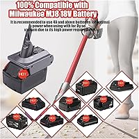 Vista 3 de URUN Adaptador 2 en 1 V7/V8 para Milwaukee M-18 18V Batería Convertir a Dyson V7/8 Aspiradora de mano Batería Compatible con V7/8 Animal V7/8