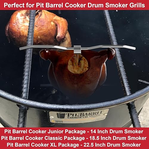 Miniatura 5 de Gancho para colgar pavos para cocina de barril, colgador de pollo para Pit Barrel Junior Classic XL, paquete ahumador, accesorios para freidora de