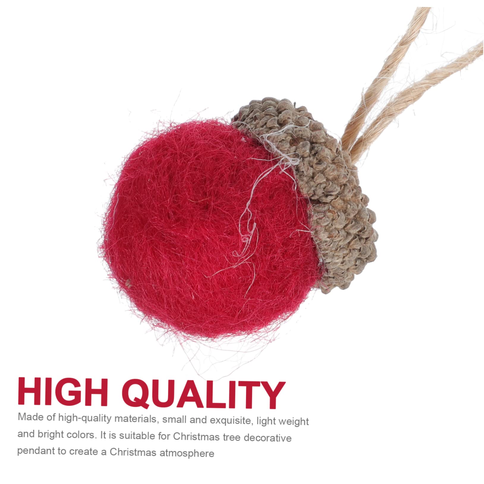 TOPBATHY 2 Juegos Bola De Bellota De Fieltro De Lana Manualidades Navideñas Christmas Tree Xmas Tree Adornos Navideños Luces De Hadas Decoración Colgante De Navidad 30 Piezas * 2