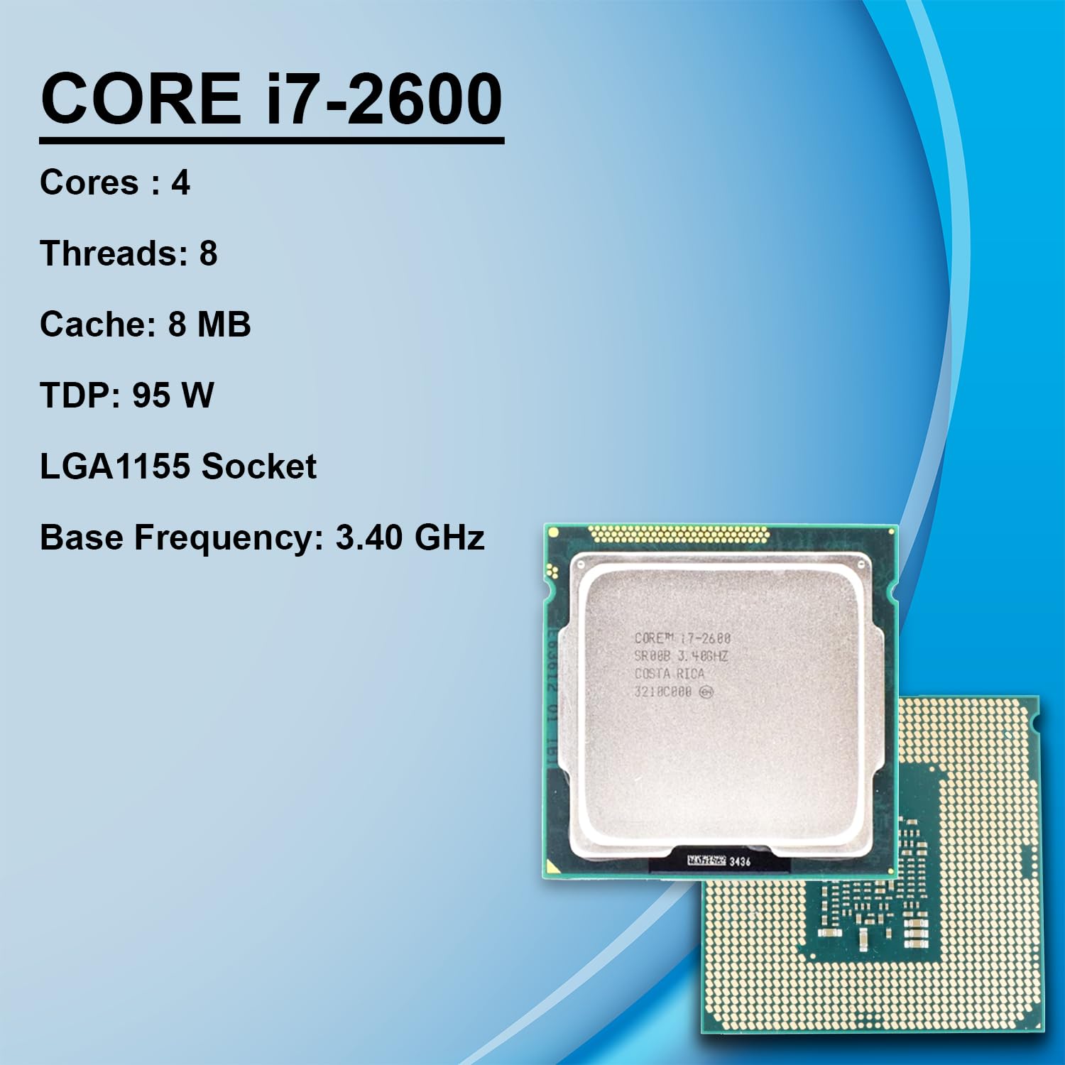 Amazon.in: Buy Core i7 2600 2nd Gen, 3.4-3.8 GHz, LGA1155 (P67/H67