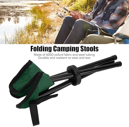 Miniatura 9 de Taburete trípode para camping, portátil, plegable, ligero, para campamento, senderismo, caza, caminar, pesca, viajes