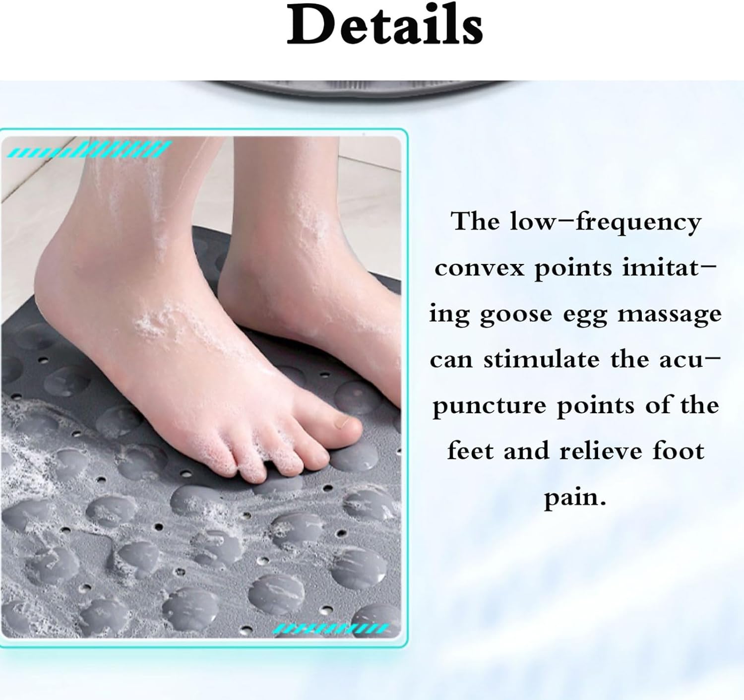 排水口付きクアドラント ヘチマ シャワーマット、コーナー シャワーマット ノンスリップ、クアドラント 防カビ シャワーマット、お手入