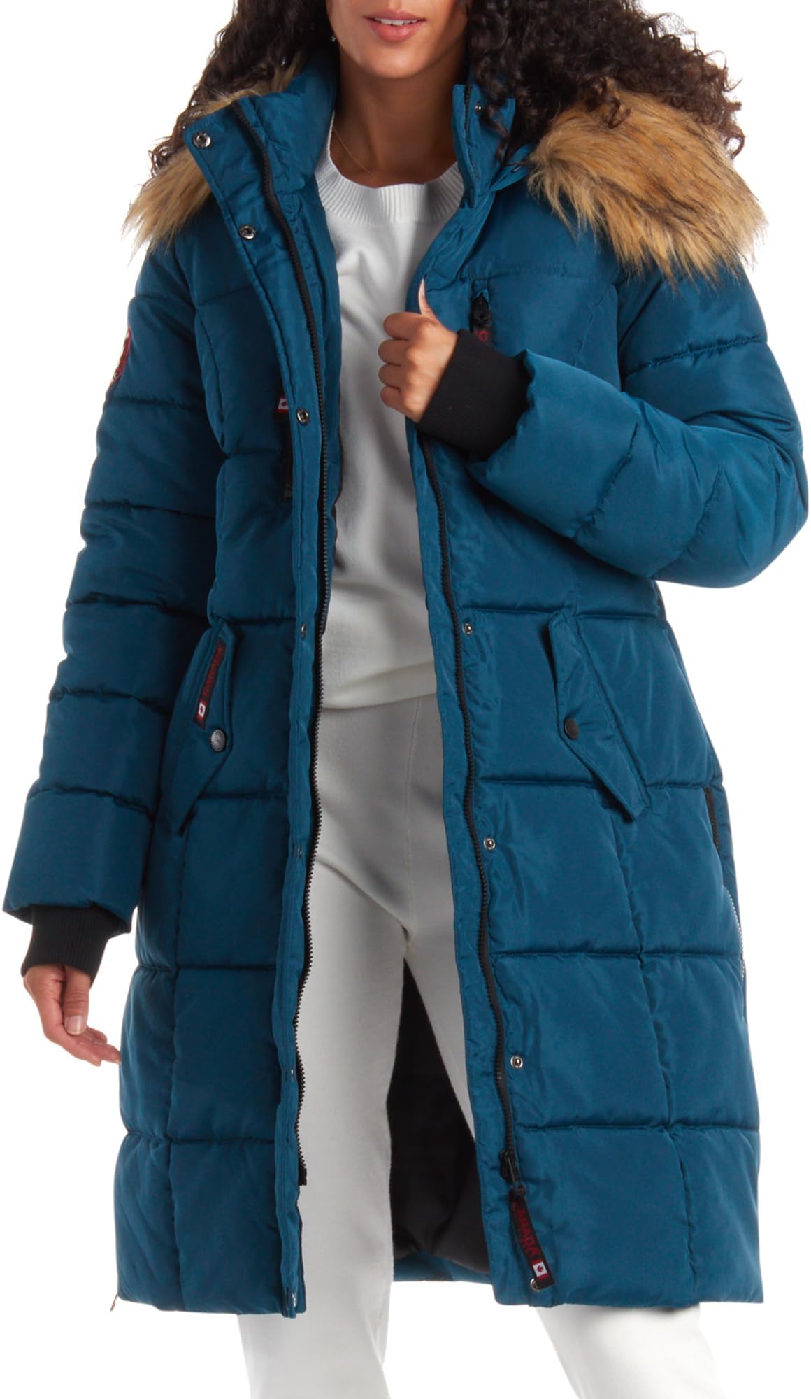 CANADA WEATHER GEAR Women's Winter Jacket - Heavyweight Long Length Bubble Puffer Parka (S-3X)