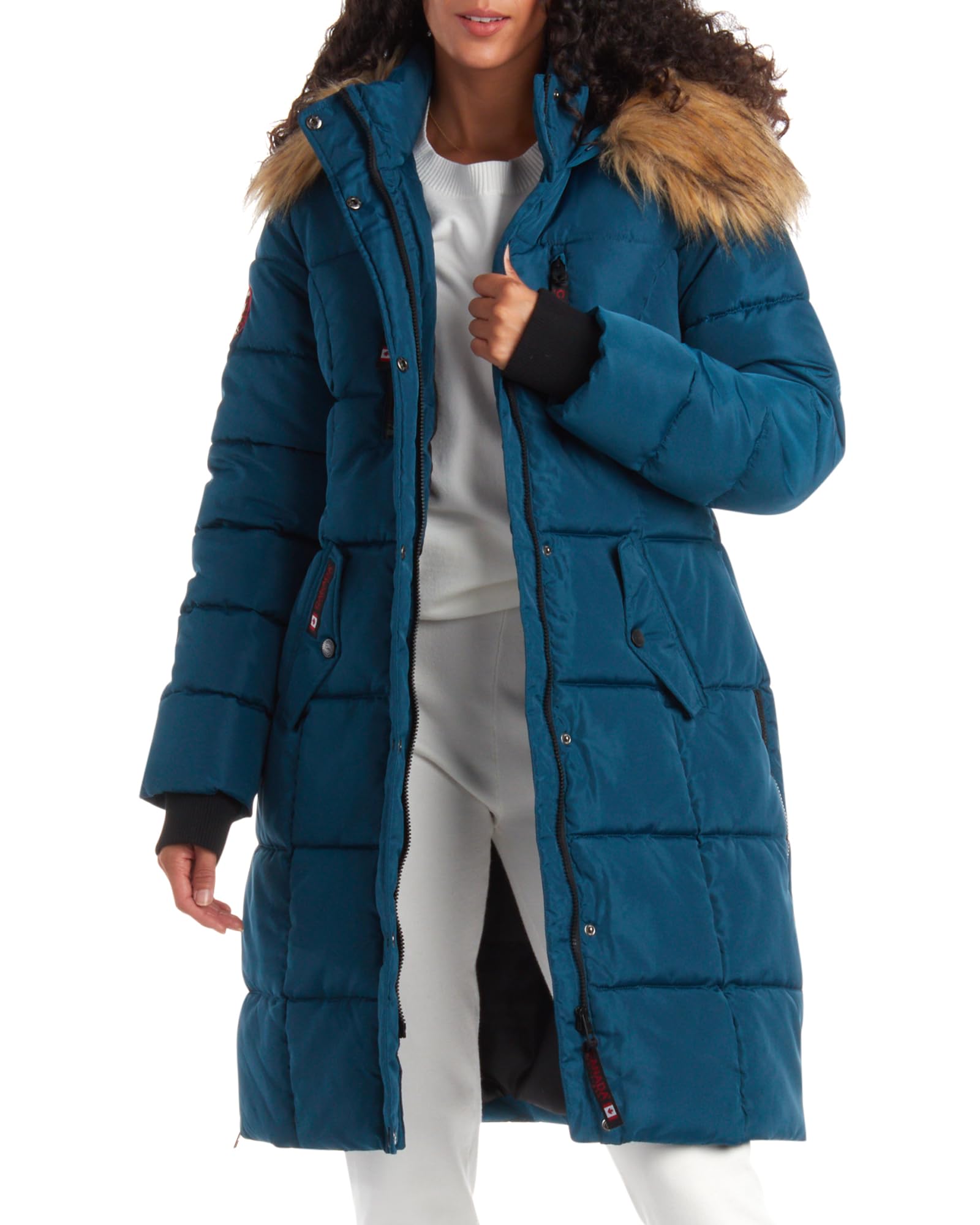 CANADA WEATHER GEAR Women's Winter Jacket - Heavyweight Long Length Bubble Puffer Parka (S-3X)
