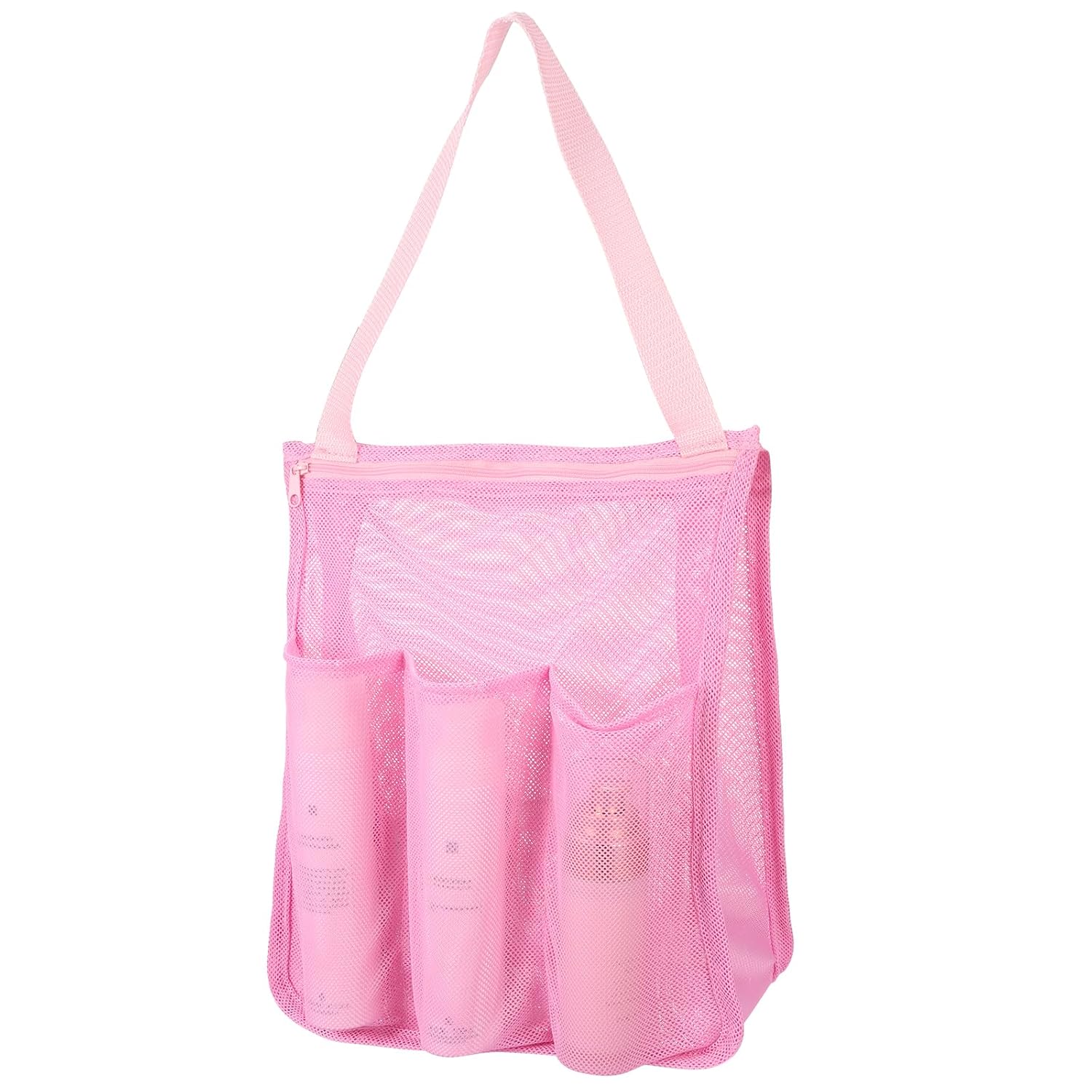 Muyoka Mesh Shower Caddy Large Capacity Stylish Mesh Shower Caddy Quick Drying Travel Toiletry Bag for Swimmer Traveler