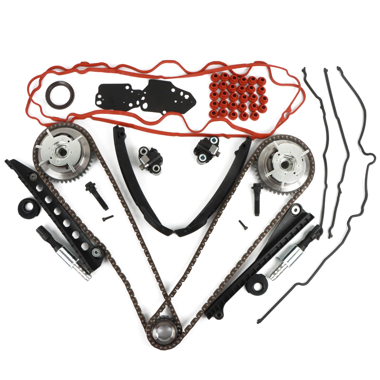 INGKAN 5.4L Timing Chain Kit With Camshaft Sprockets For Ford F-150, Expedition, Lincoln Navigator 2005-2008