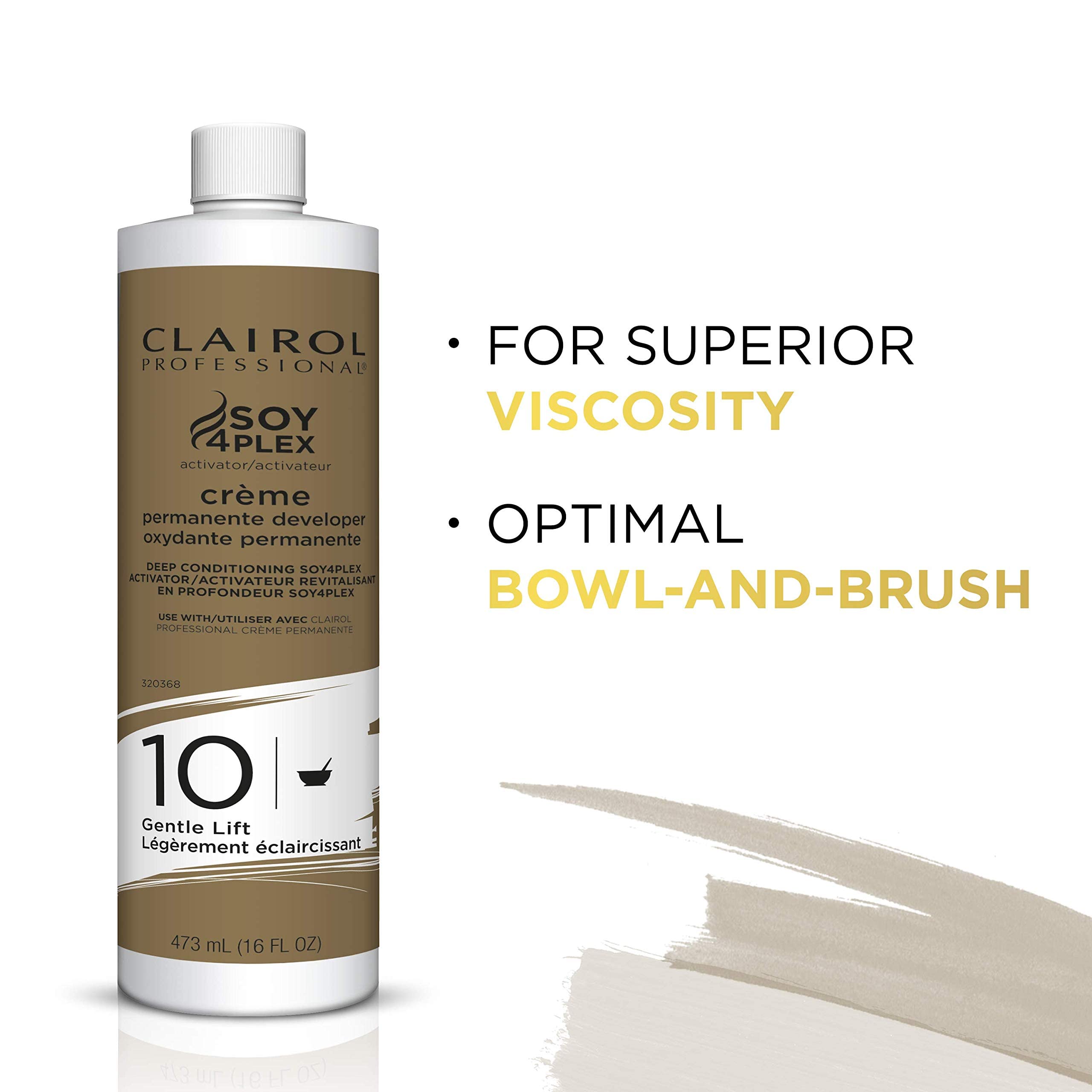 Clairol Professional Crème Permanente 10 Volume Hair Developers, 16 oz. | For Coloring, Lightening & Lifting with Deep Conditioning Formula | Packaging May Vary