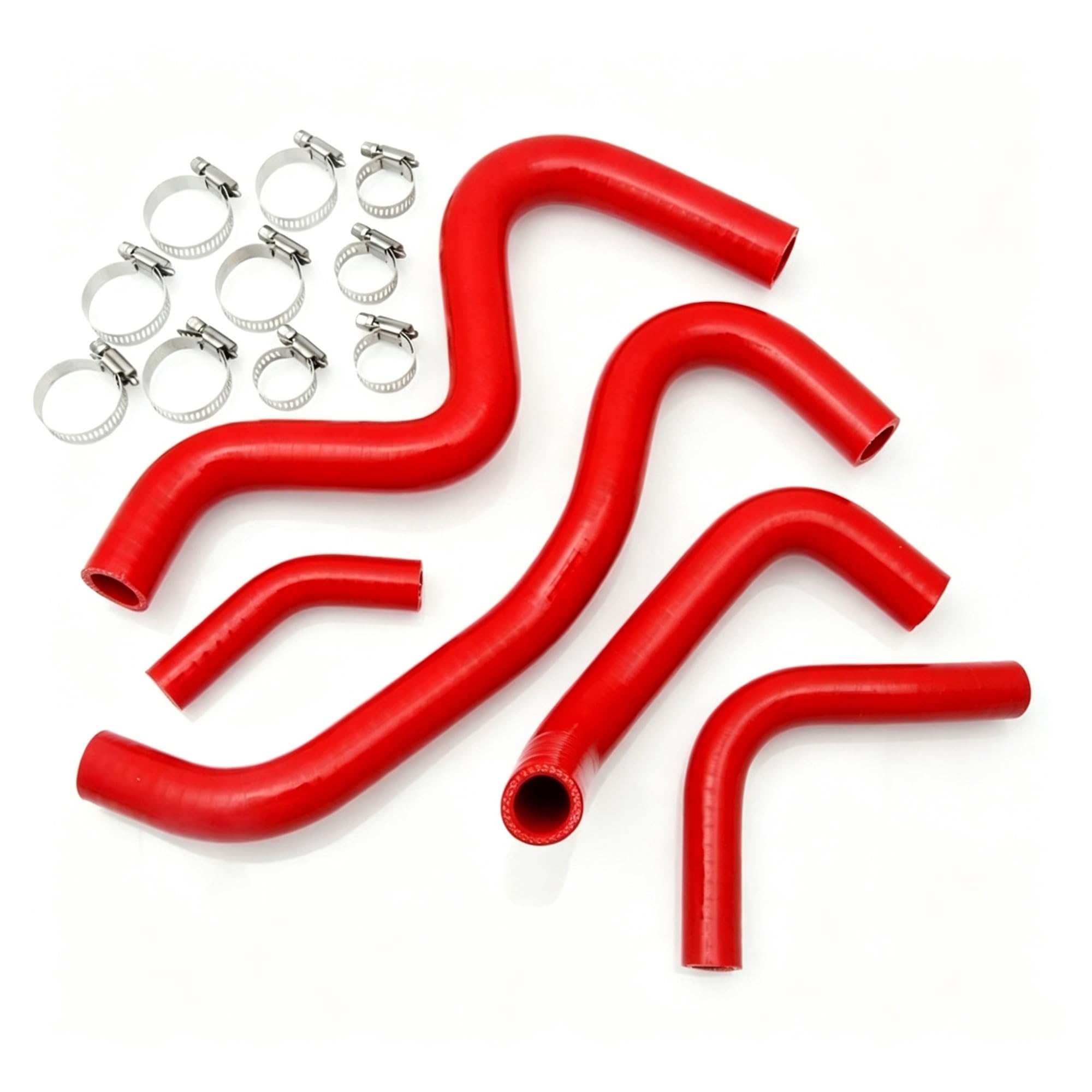 Entrada Aire Manguera Refrigerante Silicona Para Radiador Motocicleta, Tubo Agua Con Abrazadera Para CBR250RR MC22 1990, 1991, 1992, 1993, 5 Uds. Manguera Admisión(Negro)