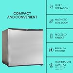 Koolatron Refrigerator - Mini Fridge With Freezer For Kitchen, Bedroom, Office, Dorms, Cool Storage For Wine, Beverages, Compact Free Standing, 1.6 Cubic Feet Capacity, White