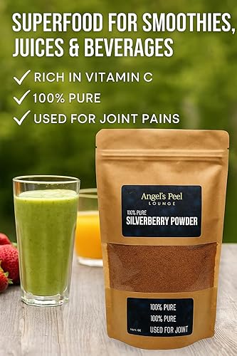 Miniatura 2 de Angel's Peel Lounge Silverberry Powder – Superalimento 100% natural rico en vitamina C – Apoyo inmunológico para batidos, jugos y bebidas – 8 onzas