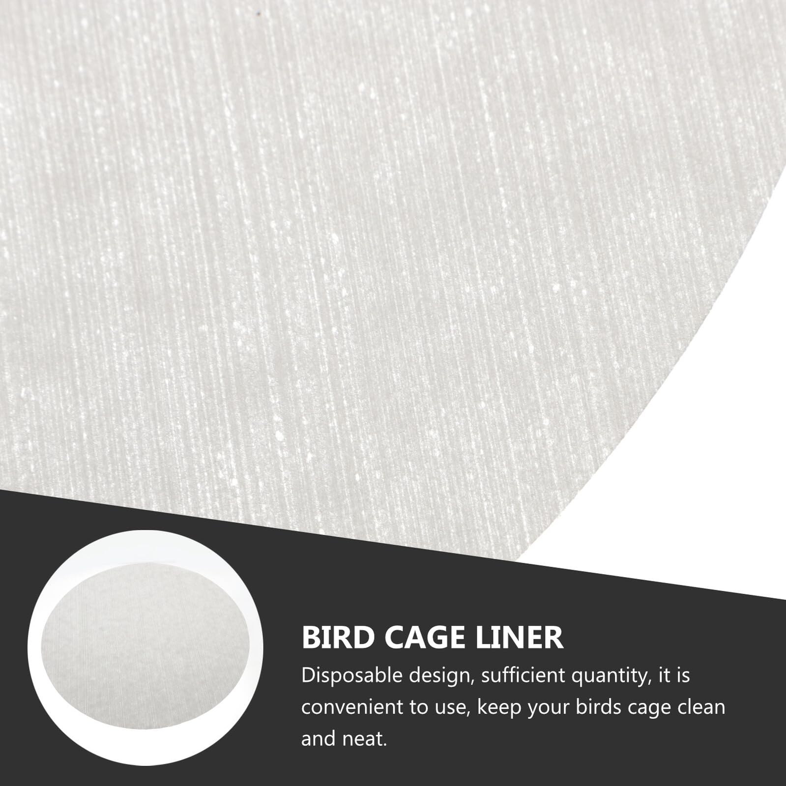 100 Piezas Unidades Papel Desechable para Jaulas de Pájaros Absorbente y Natural Cojín Protector para Jaulas de Fácil Limpieza y Reducción de Olores Diámetro