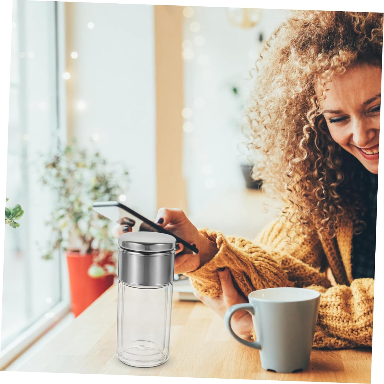 1pc Portable Glass Tea Tumbler with Strainer Double Insulated Travel Cup Transparent Water Bottle for Loose Leaf Tea Convenient Detachable Infuser for Office and Outdoor Use