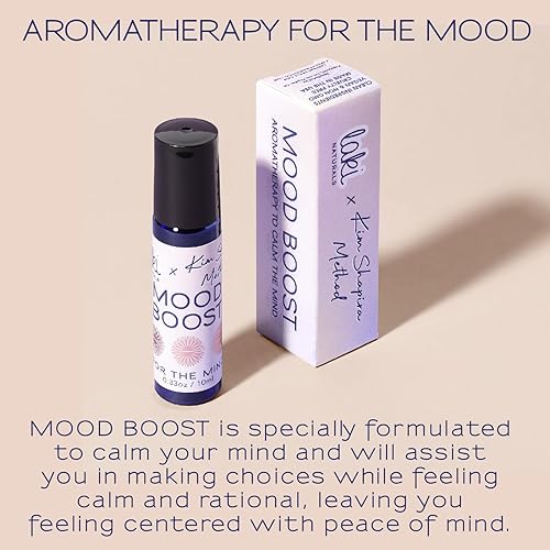 Miniatura 4 de Laki Naturals Mezcla de aceites esenciales Mood Boost (botella de rodillo de 0.3 fl oz)  Aromaterapia calmante para el equilibrio emocional  Naranja