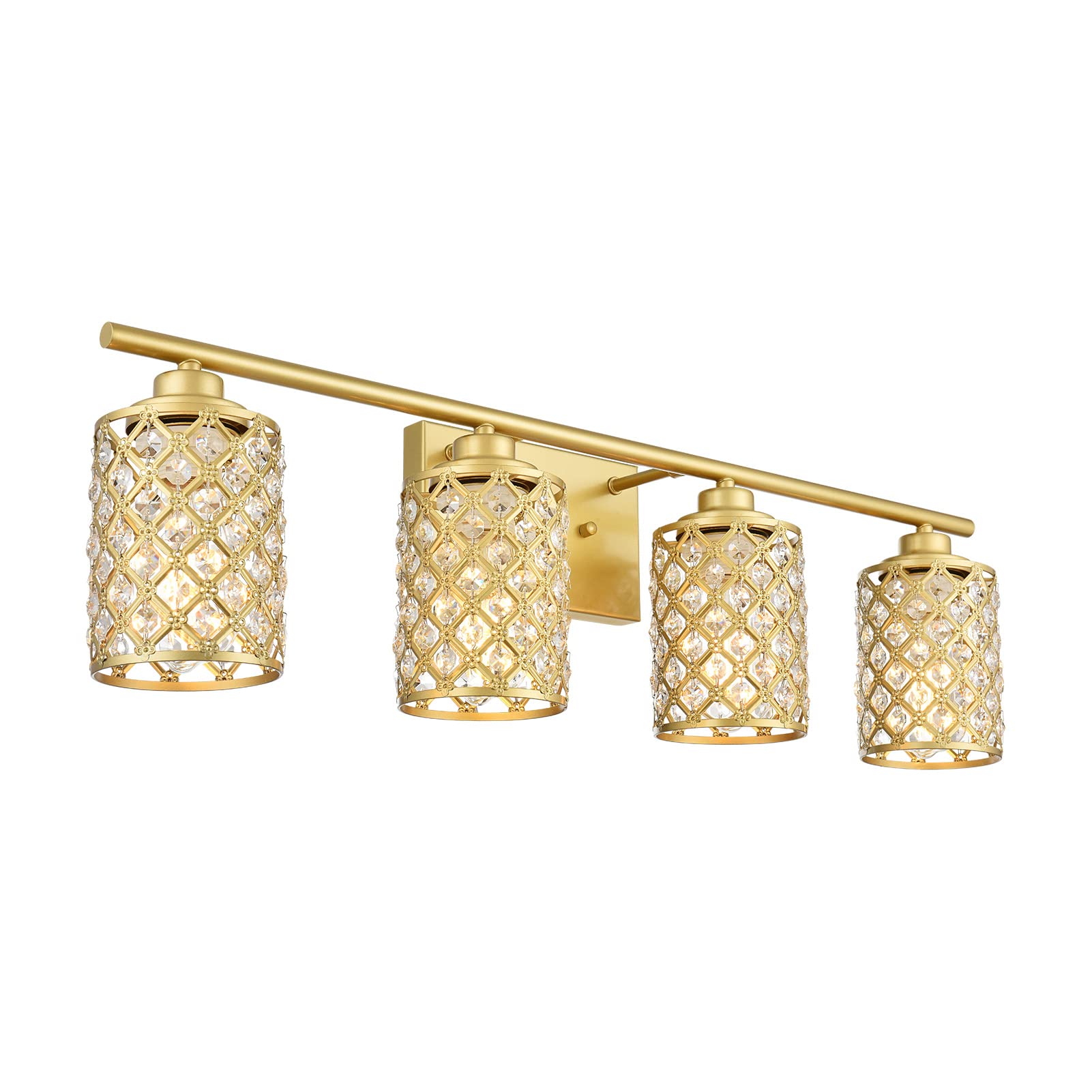 Niloah 4 Light Gold Bathroom Light Fixtures, Modern Farmhouse Vanity