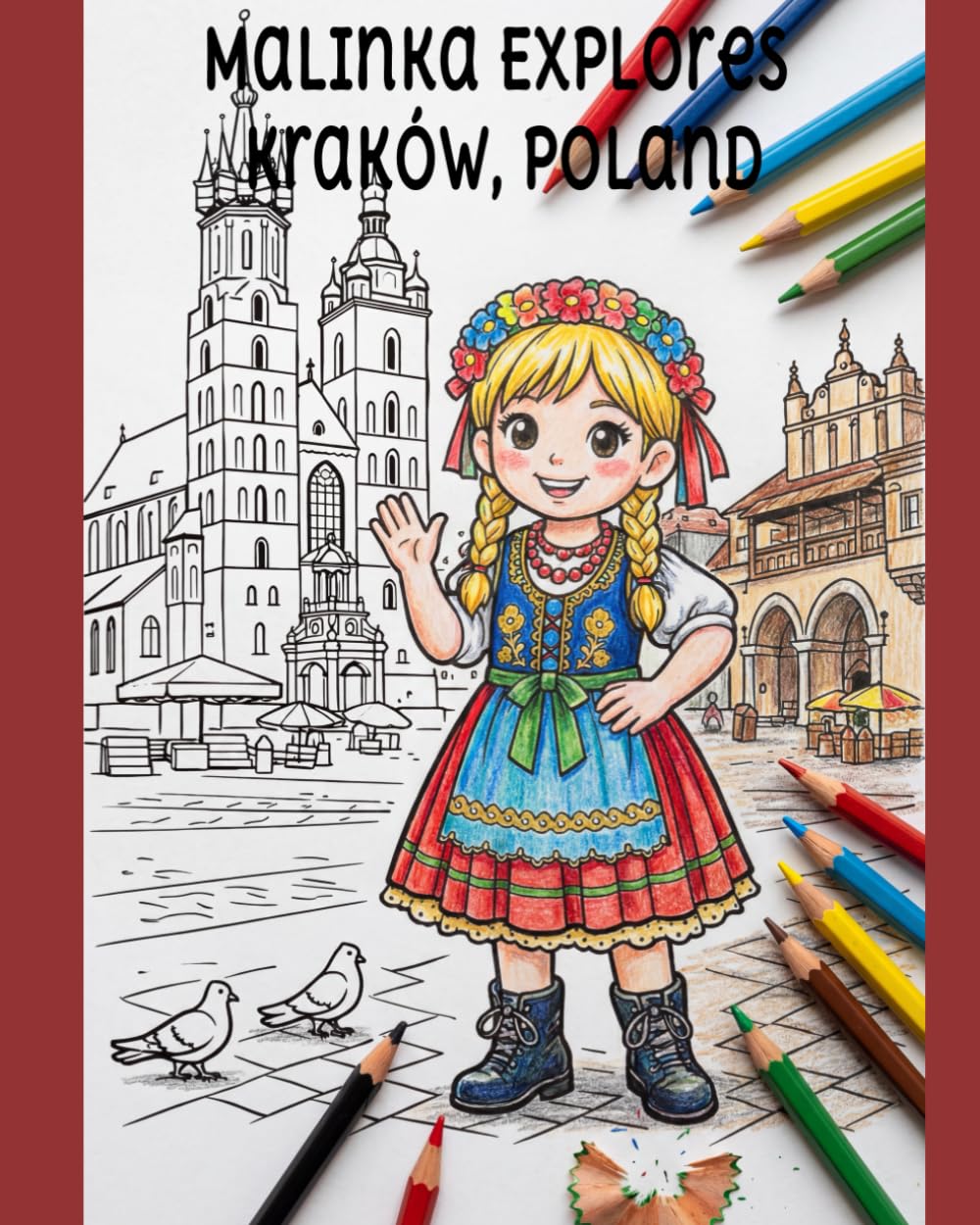Malinka Explores Krakow, Poland: Follow Malinka on her travels around Krakow, Poland through stories, vocabulary, and coloring!