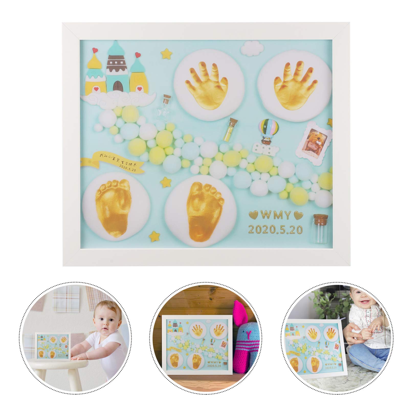 TOYANDONA Fußabdruck Mit Stempelkissen Für Hand Und Fußabdrücke Kreatives Abdruckset Aus Gesunden Materialien Für Neugeborene Geschenke