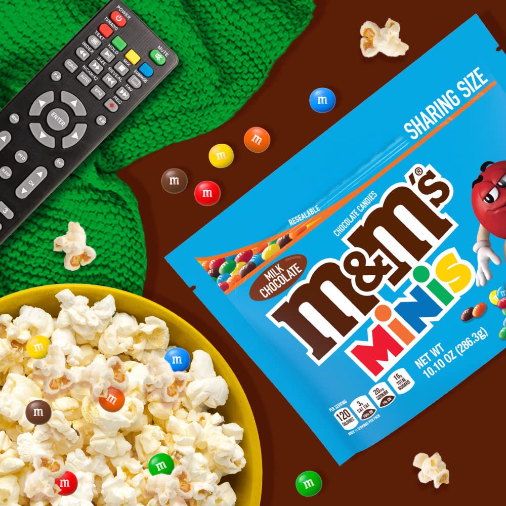 M&M'S Milk Chocolate MINIS Candy Sharing Size Bag, 10.1 oz