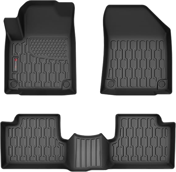 Floor Mats Compatible with JC 2016-2023, 1st & 2nd Row All Weather Protection Floor Liners, Black