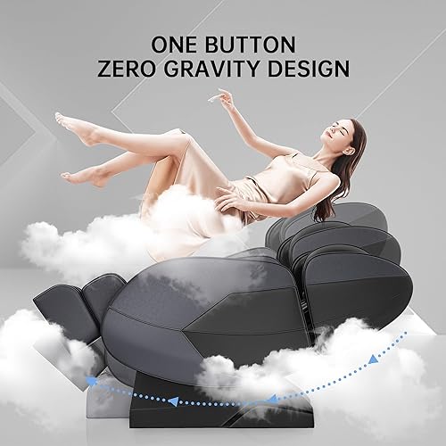 Miniatura 3 de Silla de masaje 2024, cuerpo completo, gravedad cero con rodillo de masaje Shiatsu, 6 modos de masaje automático, calentador, masaje de pies,