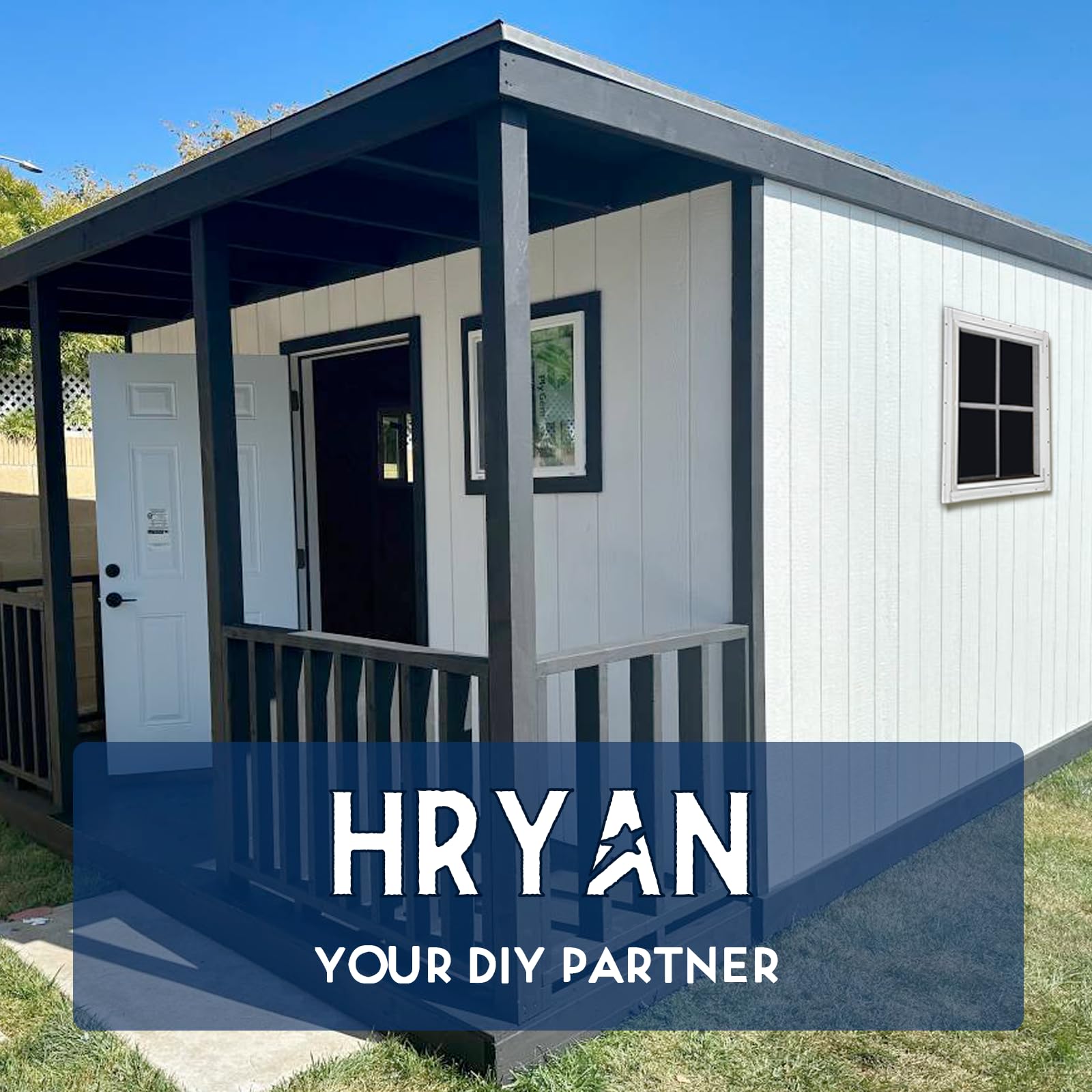 Hryan Ventana de cobertizo de 12 x 18 pulgadas para gallinero, casa de juegos y mudanza, ventanas blancas para cobertizos exteriores, casa móvil, garaje y casa verde