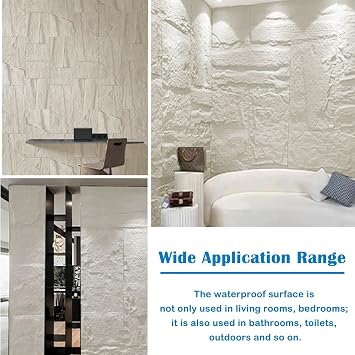 Faux Stone Wall Panel ,Waterproof Wall Covering for Exterior and Interior, 3D Decorative Paneling for Stacked Stone Siding
