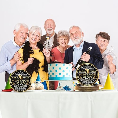 Miniatura 4 de Wiooffen 48 platos vintage de 60 platos de papel para fiestas en 1963, 60 tema, cumpleaños, postre, platos desechables para cenas, saludos a 60