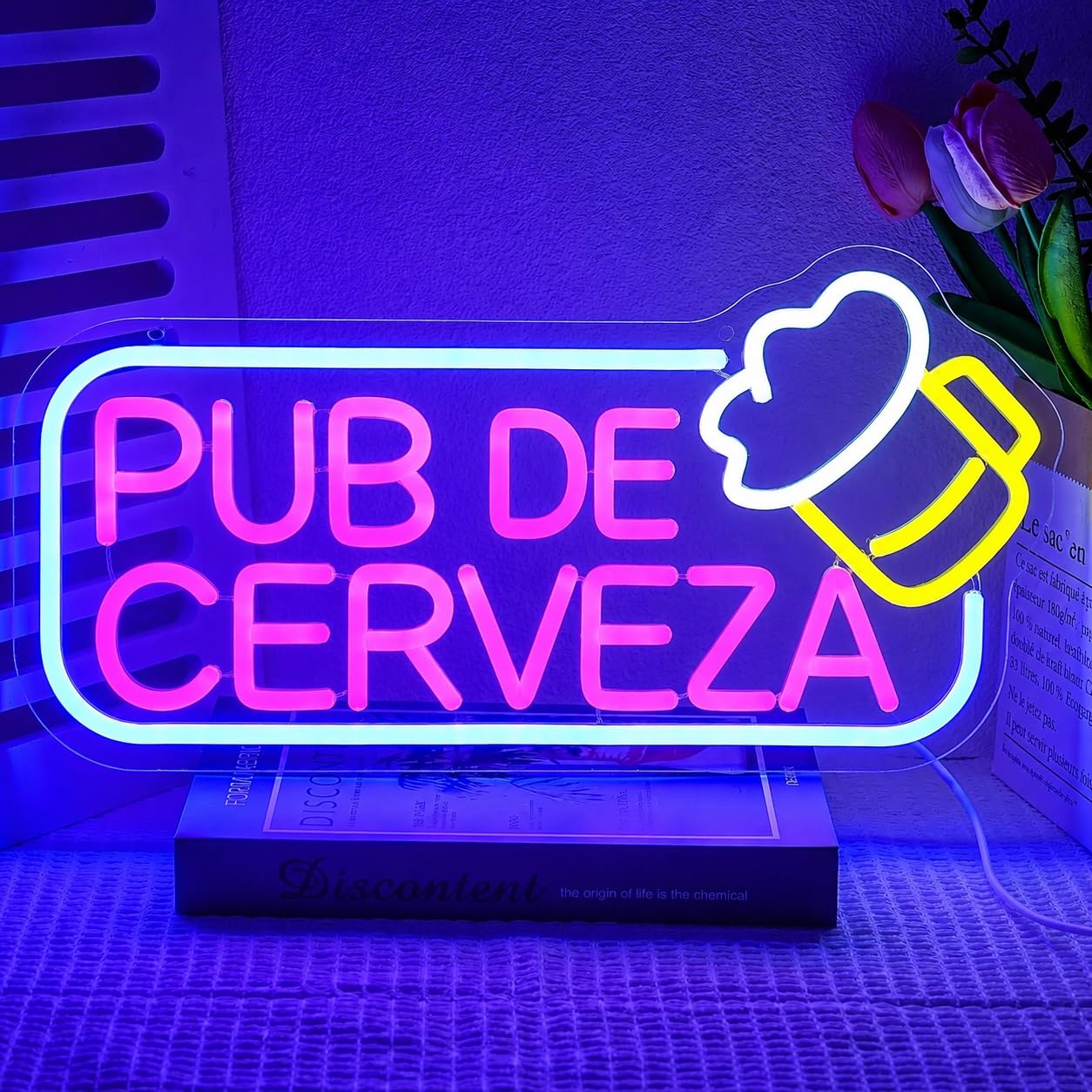 Signs Lamp "Pub De Cerveza" Neon Sign Dimmable