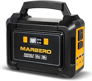 MARBERO 167Wh Portable Power Station, 45000mAh Solar Generators Lithium Battery Power Supply with 110V AC Outlet, 2 DC Por...