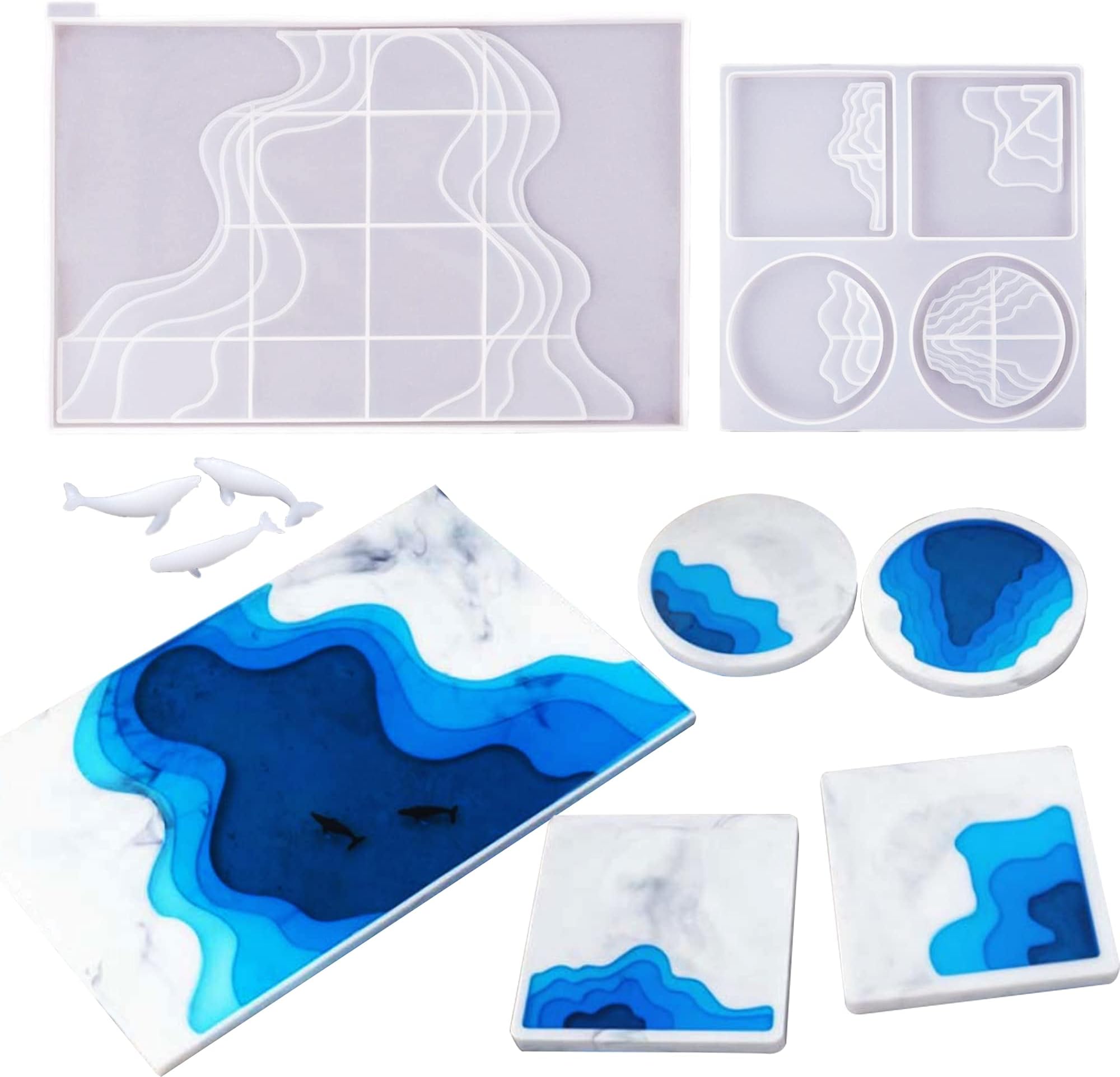 Moule En SiliconeStyle 54--Plateau À Poignée Ronde Rectangulaire, Moule