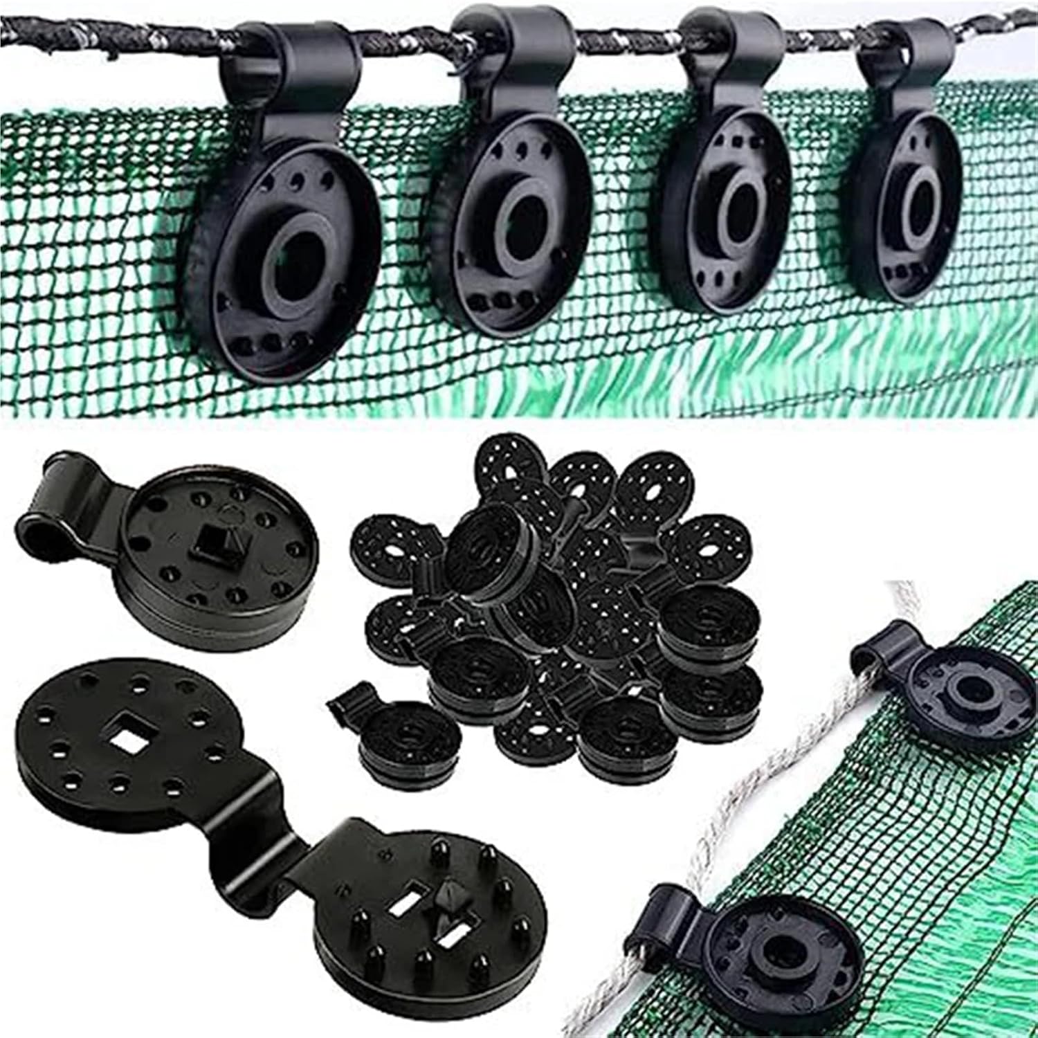 200pcs Plastic Sunshade Net Clip Buckles Greenhouse Shade Cloth Fasteners