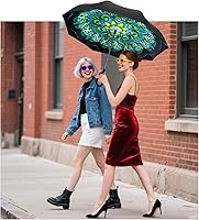 Vista 29 de SIEPASA Paraguas invertido invertido de 49/56 pulgadas, doble toldo extra grande, ventilado, resistente al viento, impermeable, paraguas de golf