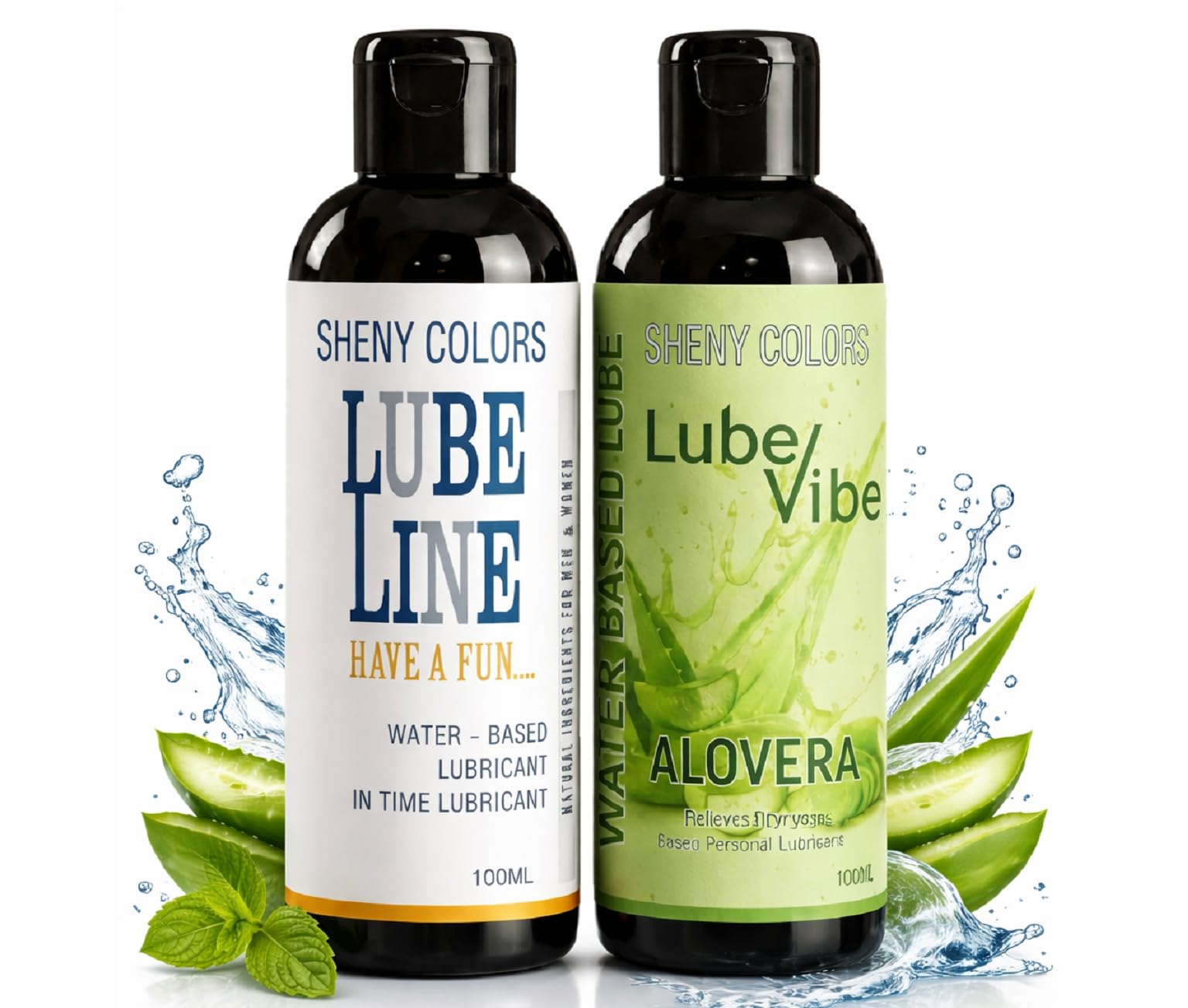 Lube Gel, Water-Based Personal Lubricant, Aloe Vera Formula, 100ml, Pack of 2-picture-22