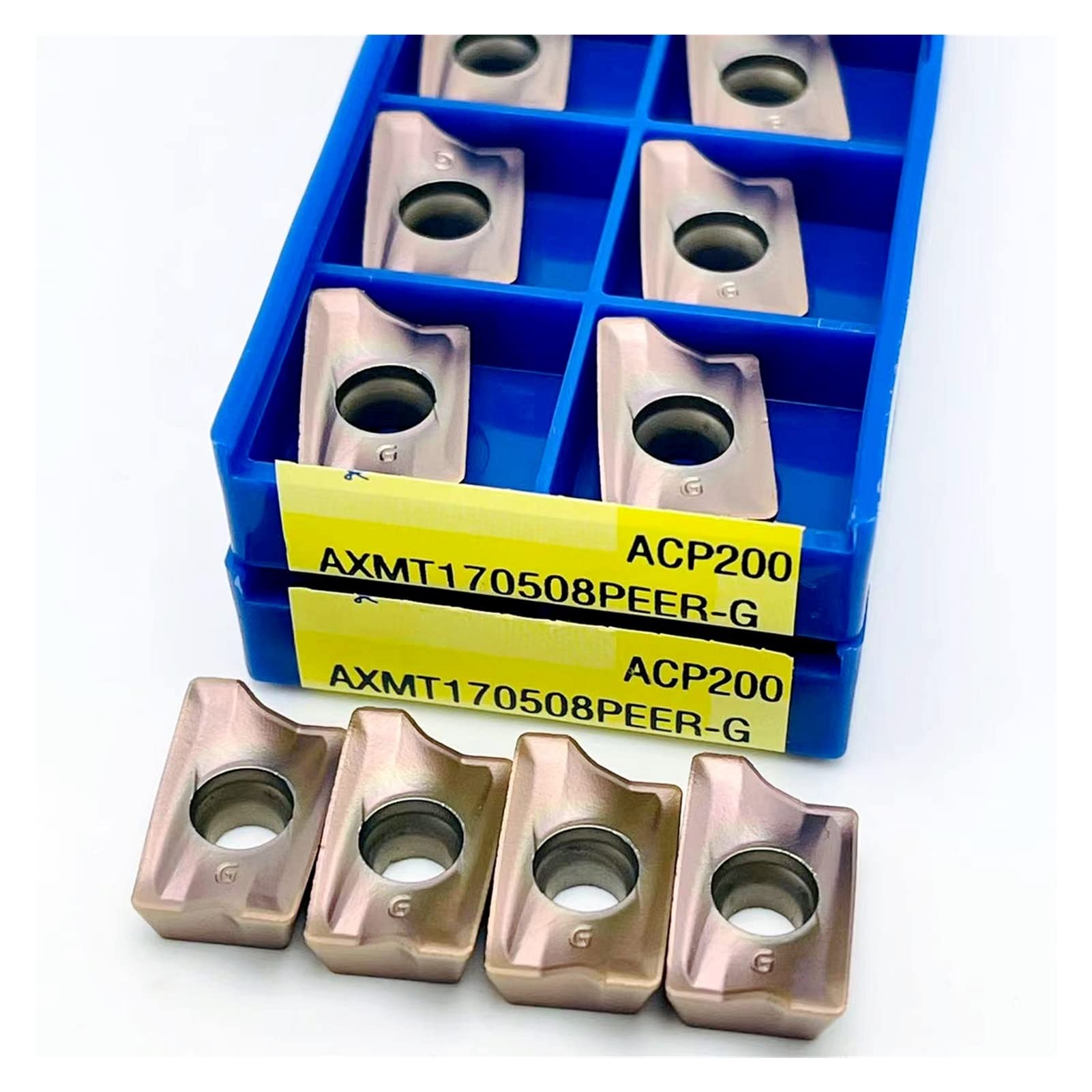 10 Piezas AXMT170508PER-G ACP200 Herramienta de torneado Interna CNC Torno AXMT 170508 Carburo AXMT170508 Herramienta de torneado