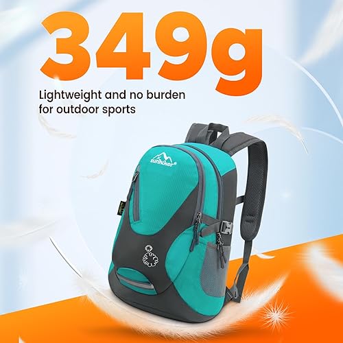 Miniatura 6 de sunhiker Mochila pequeña para ciclismo, senderismo, resistente al agua, mochila de viaje ligera M0714 (verde aguamarina)