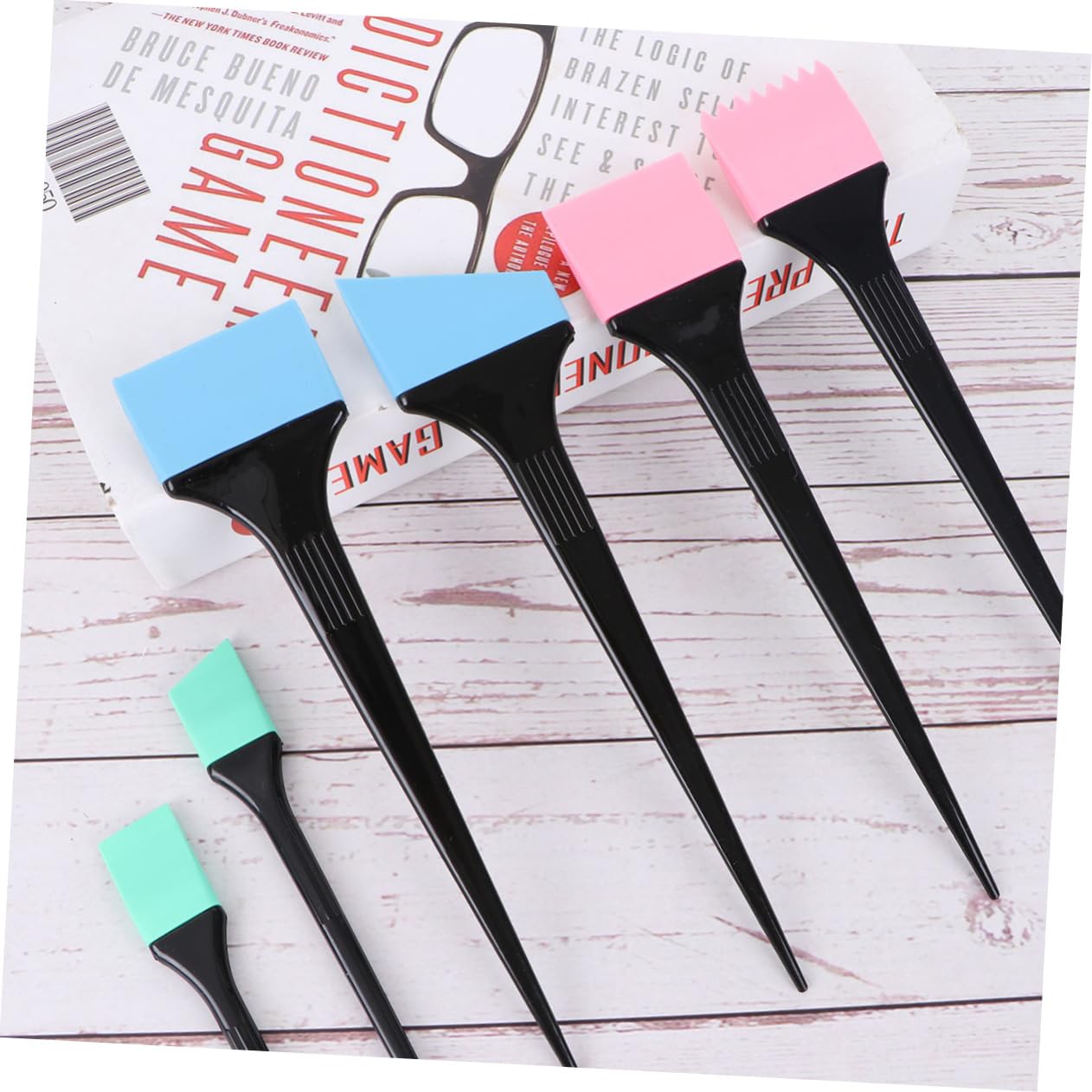 Didiseaon Hairdressing Silicone Dye Brush Kit 6pcs Set Easy to Use and Hair Dye Applicator Random Color