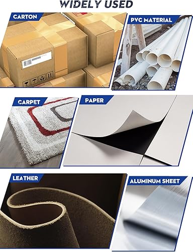 Miniatura 6 de Cuchillo multiuso, BIBURY Versión mejorada de corte resistente, cuchillo de bolsillo para alfombras con 10 cuchillas SK5 de acero inoxidable