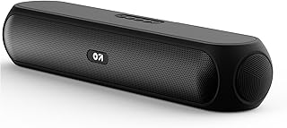 GOBOULT Bassbox X20 Bluetooth Speaker 20 Watt BoomX Audio, Up to 6 Hrs Playtime, Type-C Charging, AUX/TF Card/USB & BTv 5.4, Bluetooth Sound Bar Portable (Pure Black)