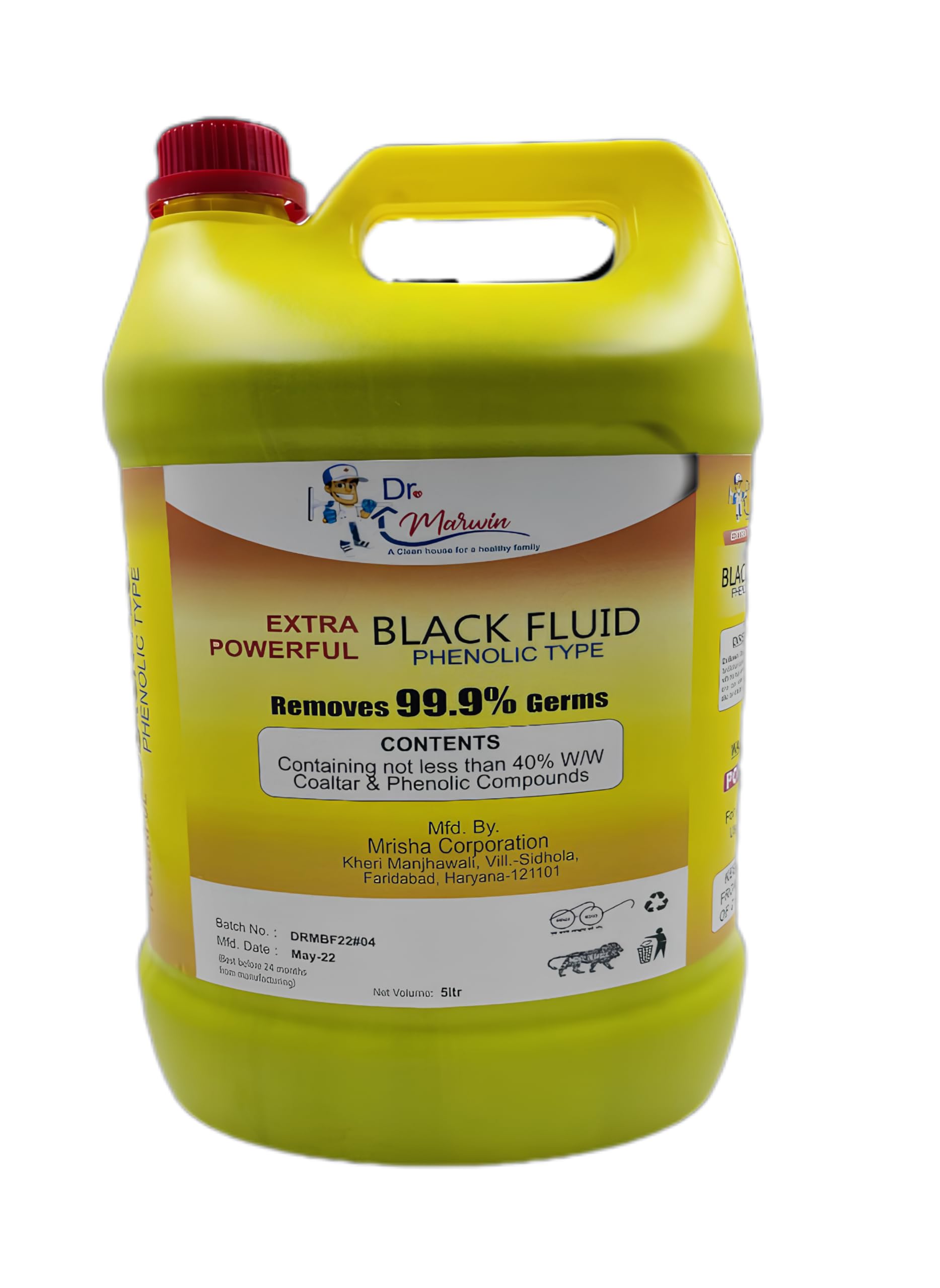 Dr. Marwin Black Phenyl Liquid Surface Floor Cleaner 5 Ltr | Remove Dirt | Germs | Bacteria | Mosquitoes | Keep Home | Hospitals | Offices | Schools & Washrooms Germ Free (B0D9216MC8) Amazon Price History, Amazon Price Tracker