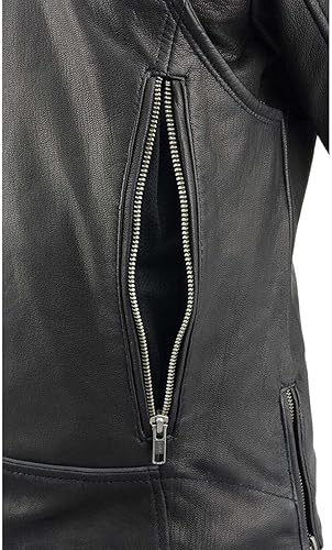 Miniatura 6 de Milwaukee Leather chamarra de piel con ventilación para motocicleta, para mujer