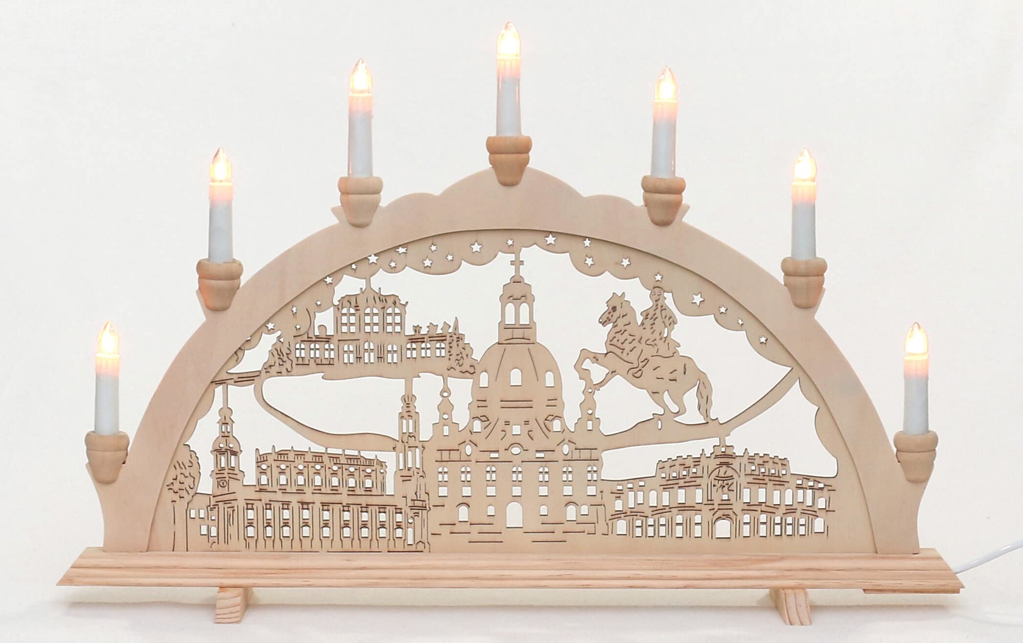 Splendido arco decorativo, a 7/10 luci, circa59 x 4 x 37 cm, Bergleute, 7- flammig
