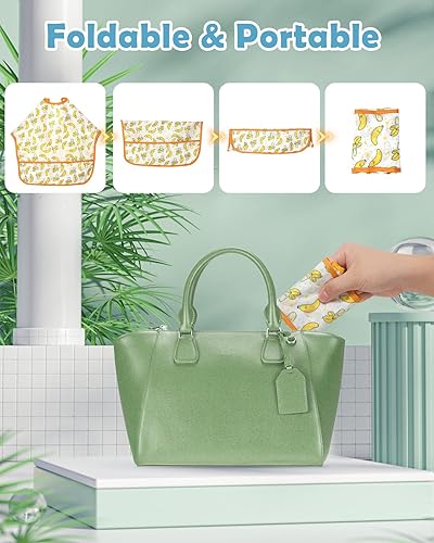 Miniatura 3 de Lictin Baby Bibs for Boys Girls - Long Sleeve Bib, Waterproof Toddler Bibs, 0-24 Months Neutral Baby Smock for Eating