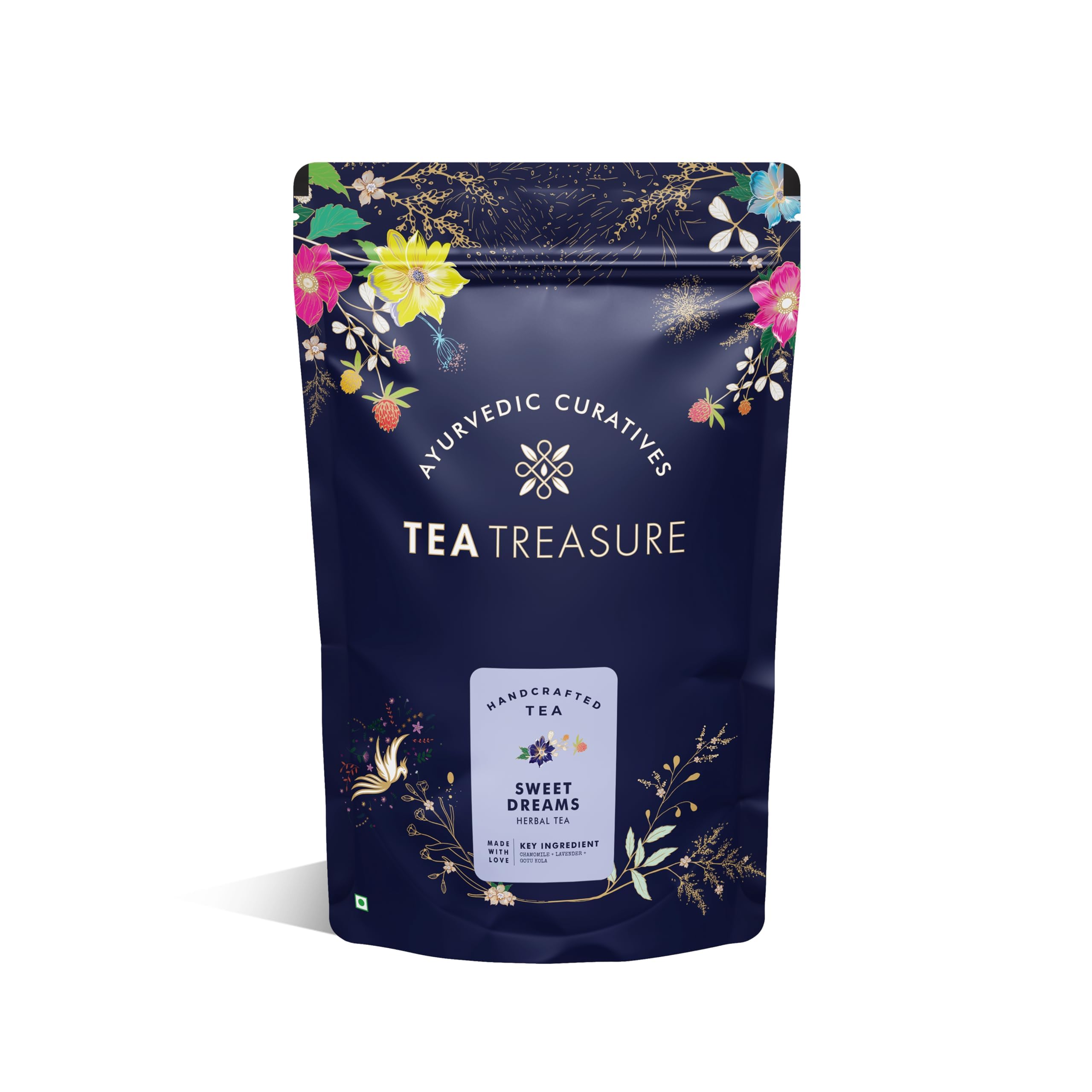 Sponsored Ad - Tea Treasure Sweet Dreams Herbal Chai 50g | Caffeine-Free Sleep Tea | Calms Mind, Reduces Stress & Anxiety | Promotes Deep Sleep & Relaxation | Handcrafted Bedtime Wellness Tea with Lavender & Chamomile