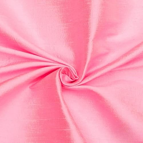 Tela de seda 100% pura rosa claro por The Yard, 41 pulgadas o 40.9 in de ancho, 1 yarda continua tela de seda rosa, tela de tapicería de vestido de