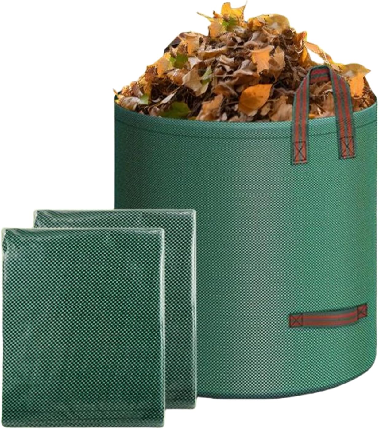 3 Pack 72 Gallon Lawn Bags, Leaf Collector, Leaf Bags, Reusable Yard Waste Bags, Reusable Yard Garden Bags for Leaves Lawn Trash(Green)