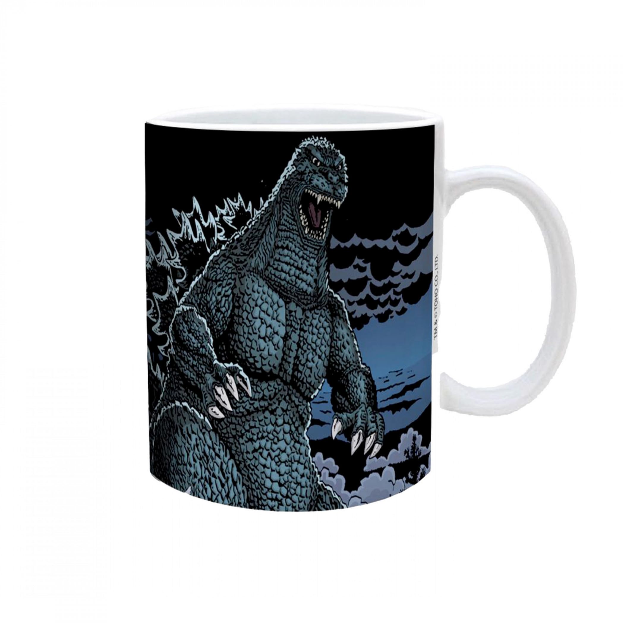 Pyramid America - Godzilla - Godzilla Blue 11 oz. Mug - Unique Ceramic Cup for Coffee, Cocoa & Tea Drinkers - Chip Resistant & Printed Both Sides