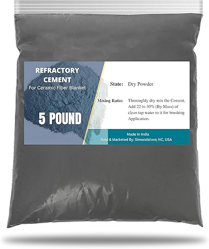 Miniatura 8 de Simond Store Protector térmico de revestimiento refractario de 5 libras para aislamiento de fibra cerámica en forja de herrería  3270 F de alta